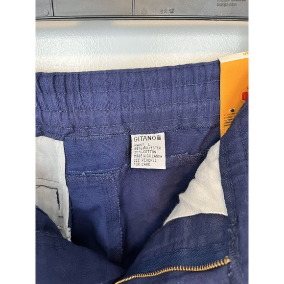 Gitano Vintage Polyester Pants High Waist Pleated Draw String Elastic 26 Waist - Picture 9 of 14